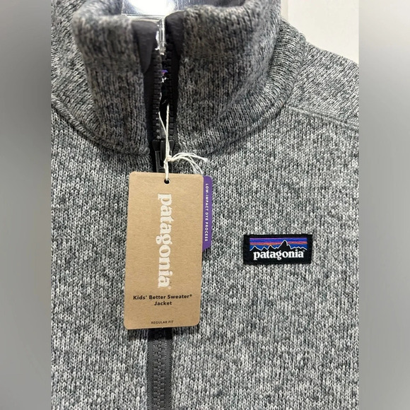 Patagonia Boys' Small Size 7 8 Better Sweater Jacket Stonewash Grey NWT - Picture 3 of 12